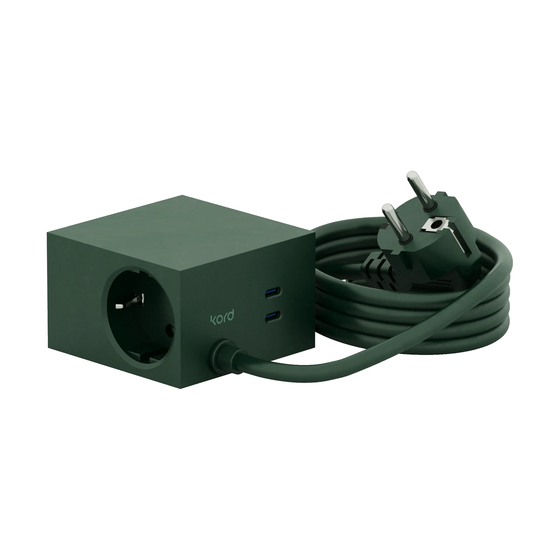 Multiprise USB-C Cuboid+ 30W 2 m, Dark Green Kord