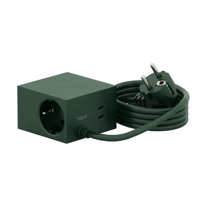 Multiprise USB-C Cuboid+ 30W 2 m - Dark Green - Kord