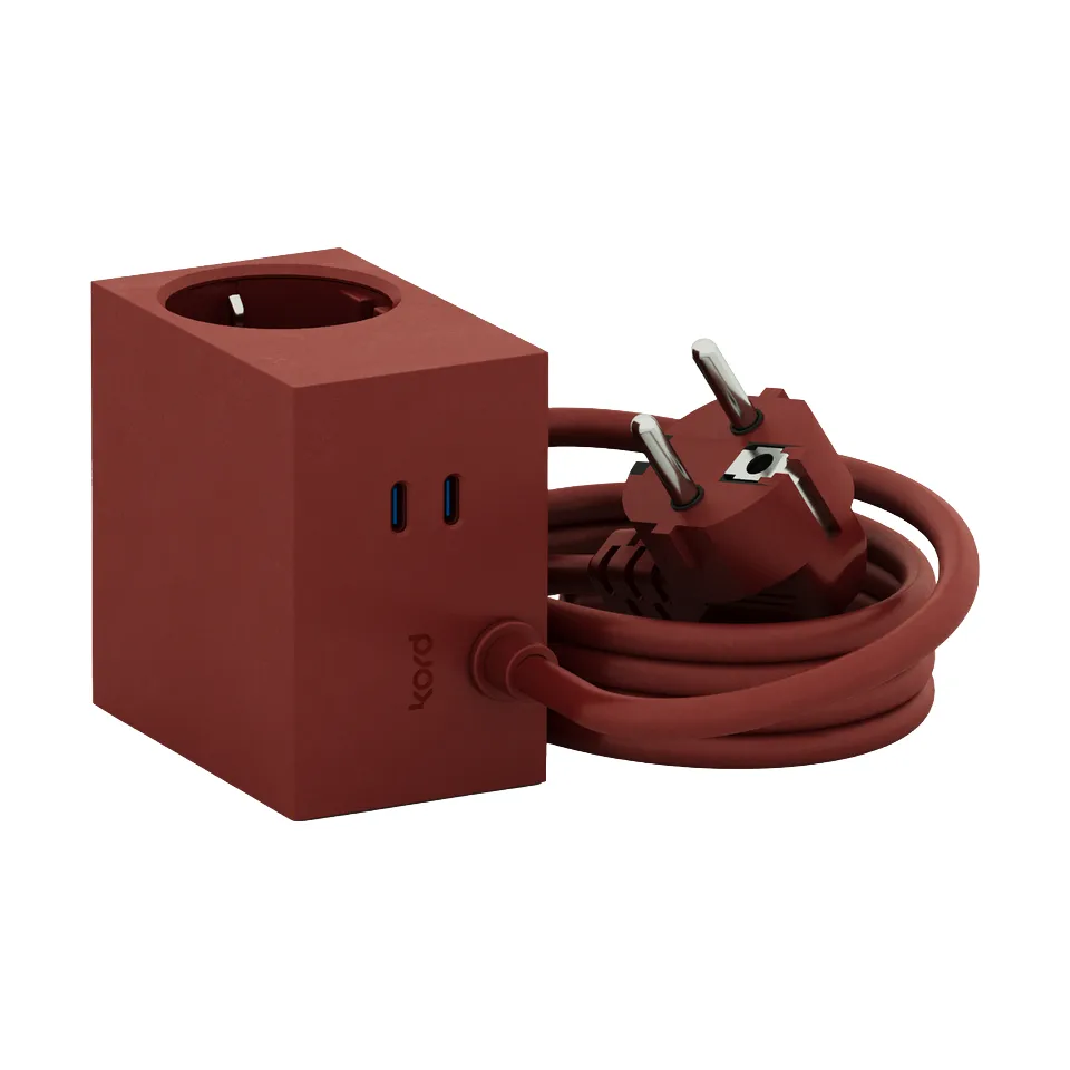 Multiprise USB-C Cuboid+ 30W 2 m, Fired Brick Kord
