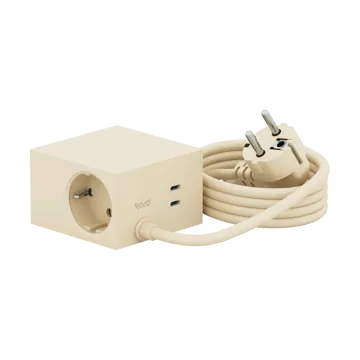 Multiprise USB-C Cuboid+ 30W 2 m - Pearled Ivory (blanc) - Kord