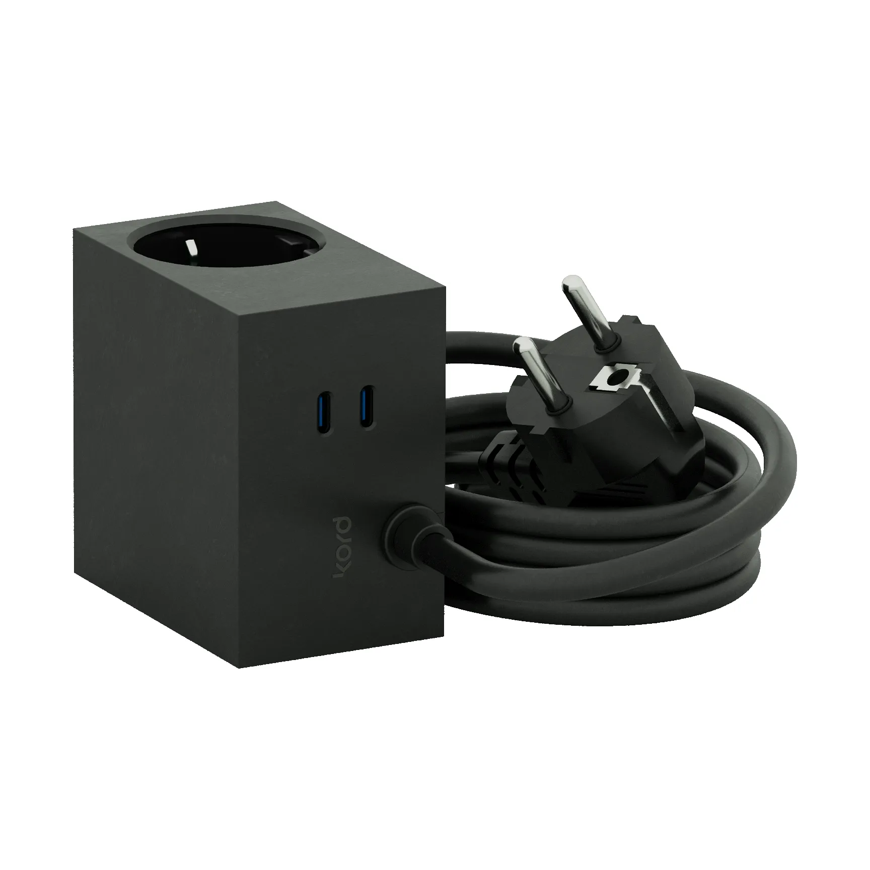 Prise Cuboid+ USB-C 30W 2 m, Black Kord