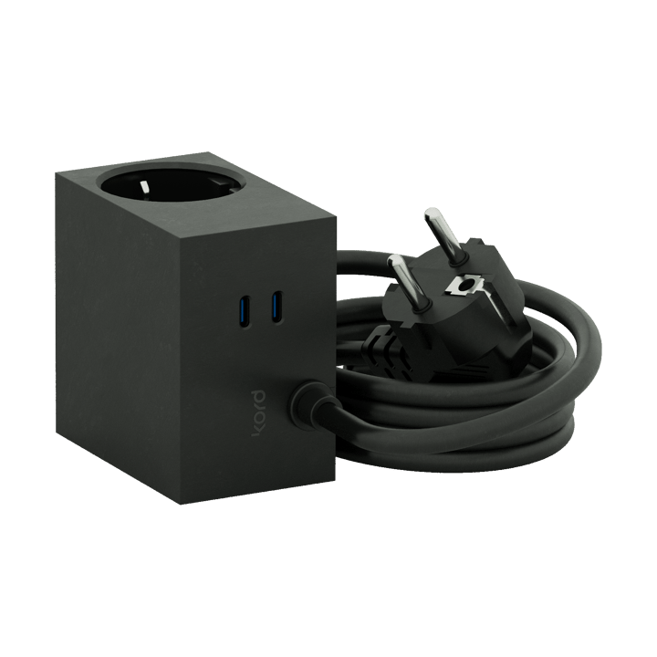 Prise Cuboid+ USB-C 30W 2 m, Black Kord