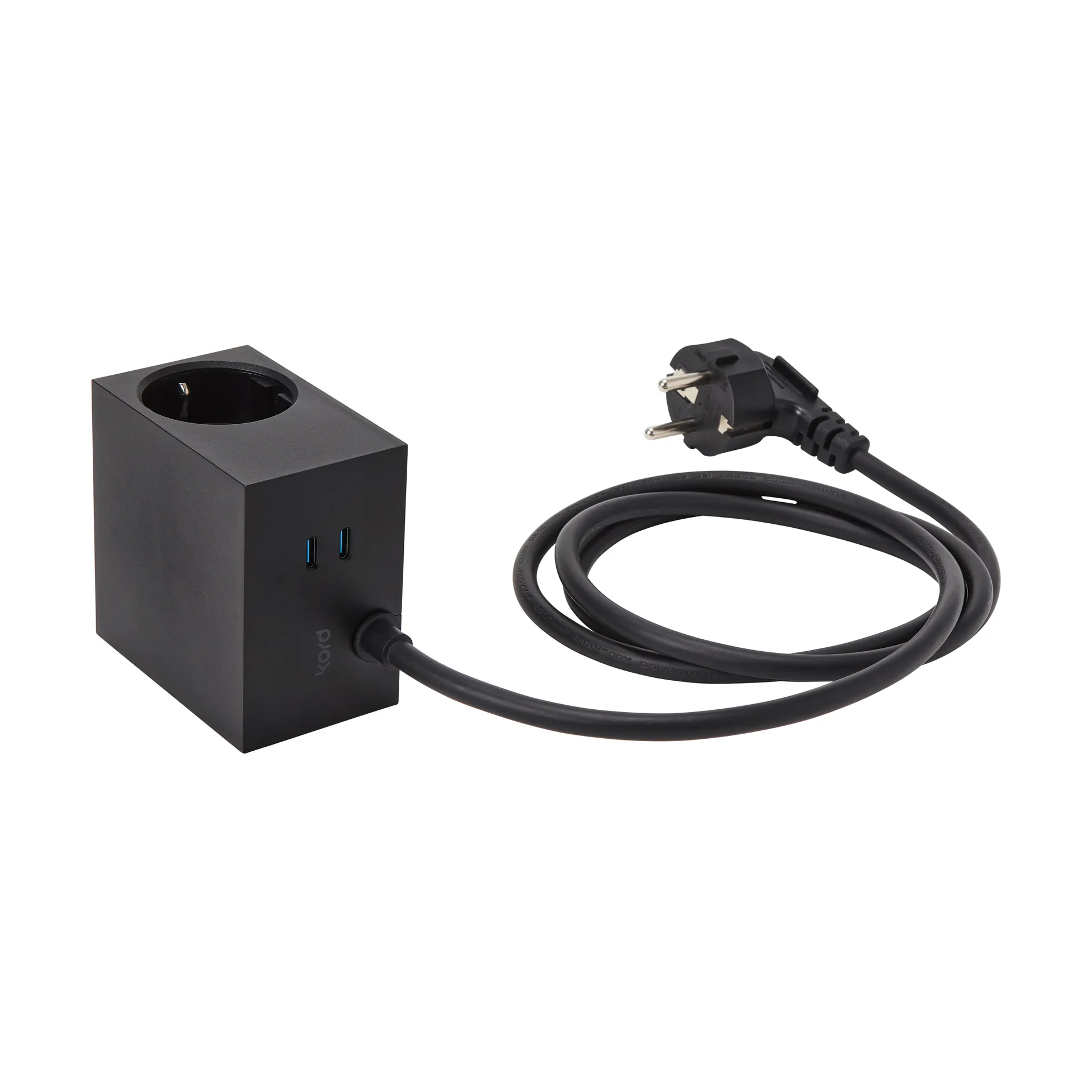 Prise Cuboid+ USB-C 30W 2 m, Black Kord