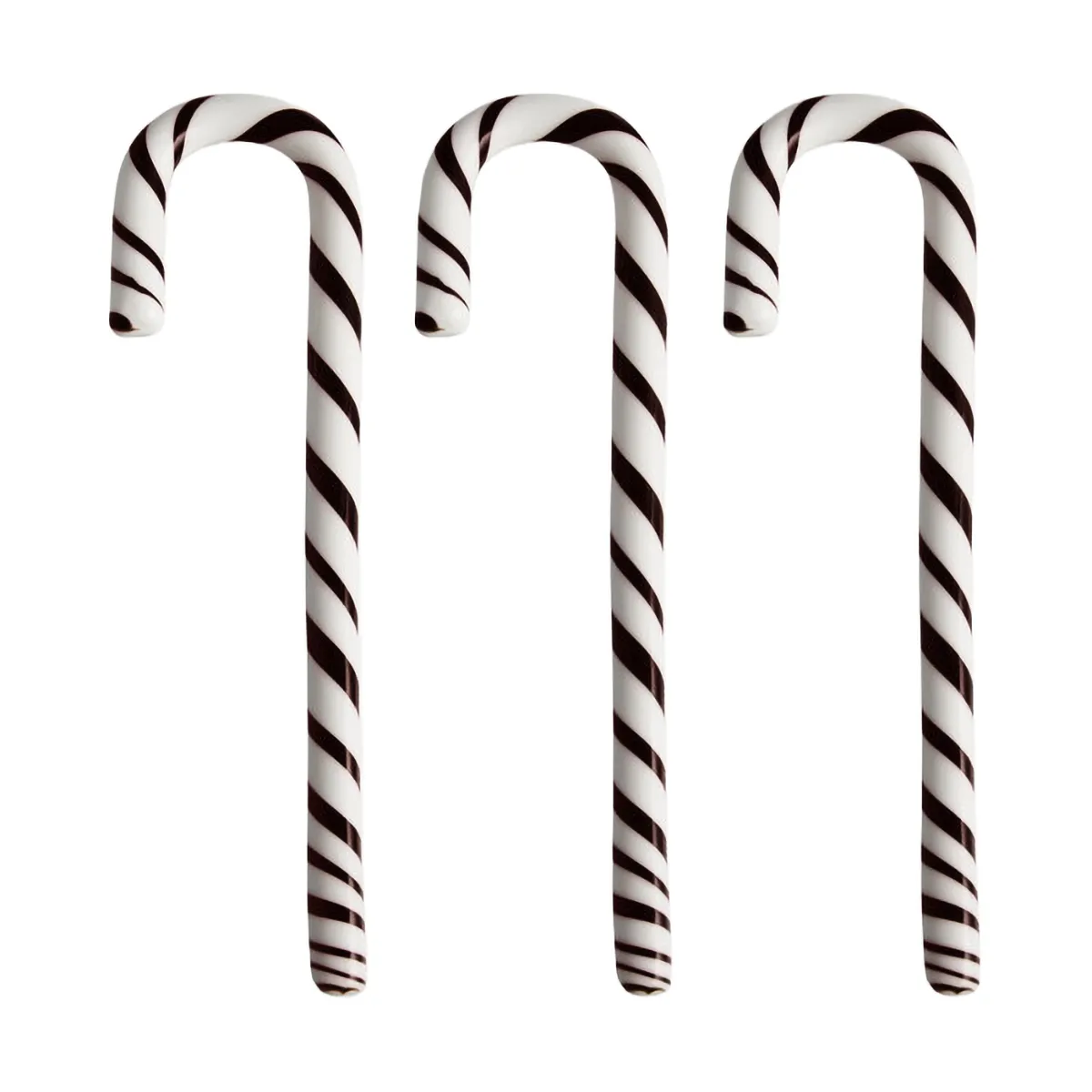 Bâton Polka 17 cm, Lot de 3, Blanc-noir Kosta Boda