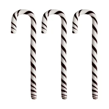 Bâton Polka 17 cm, Lot de 3 - Blanc-noir - Kosta Boda