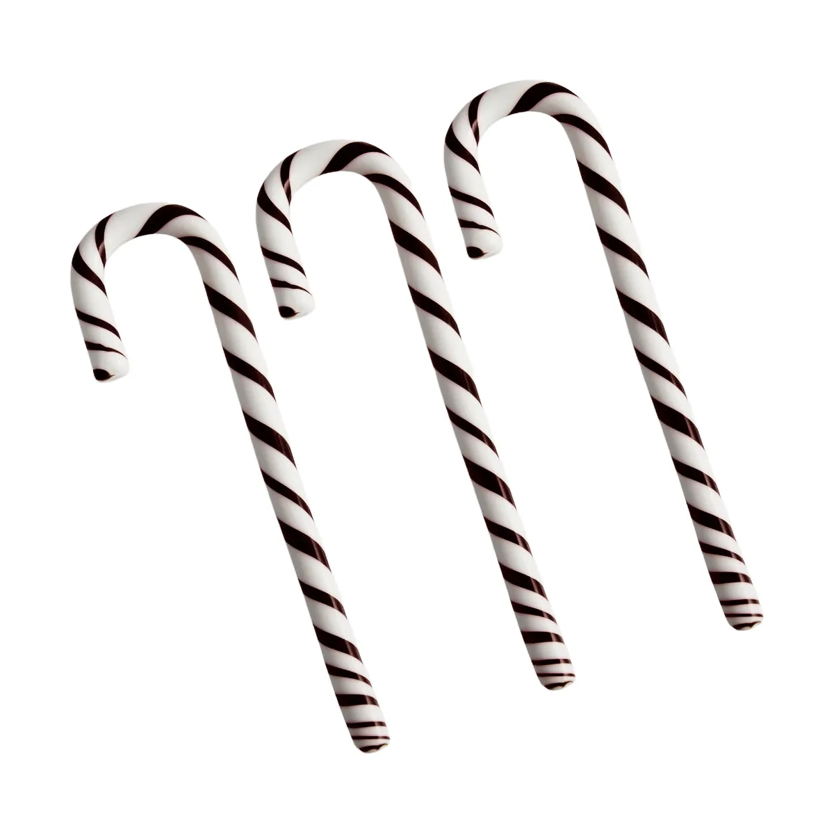 Bâton Polka 17 cm, Lot de 3, Blanc-noir Kosta Boda