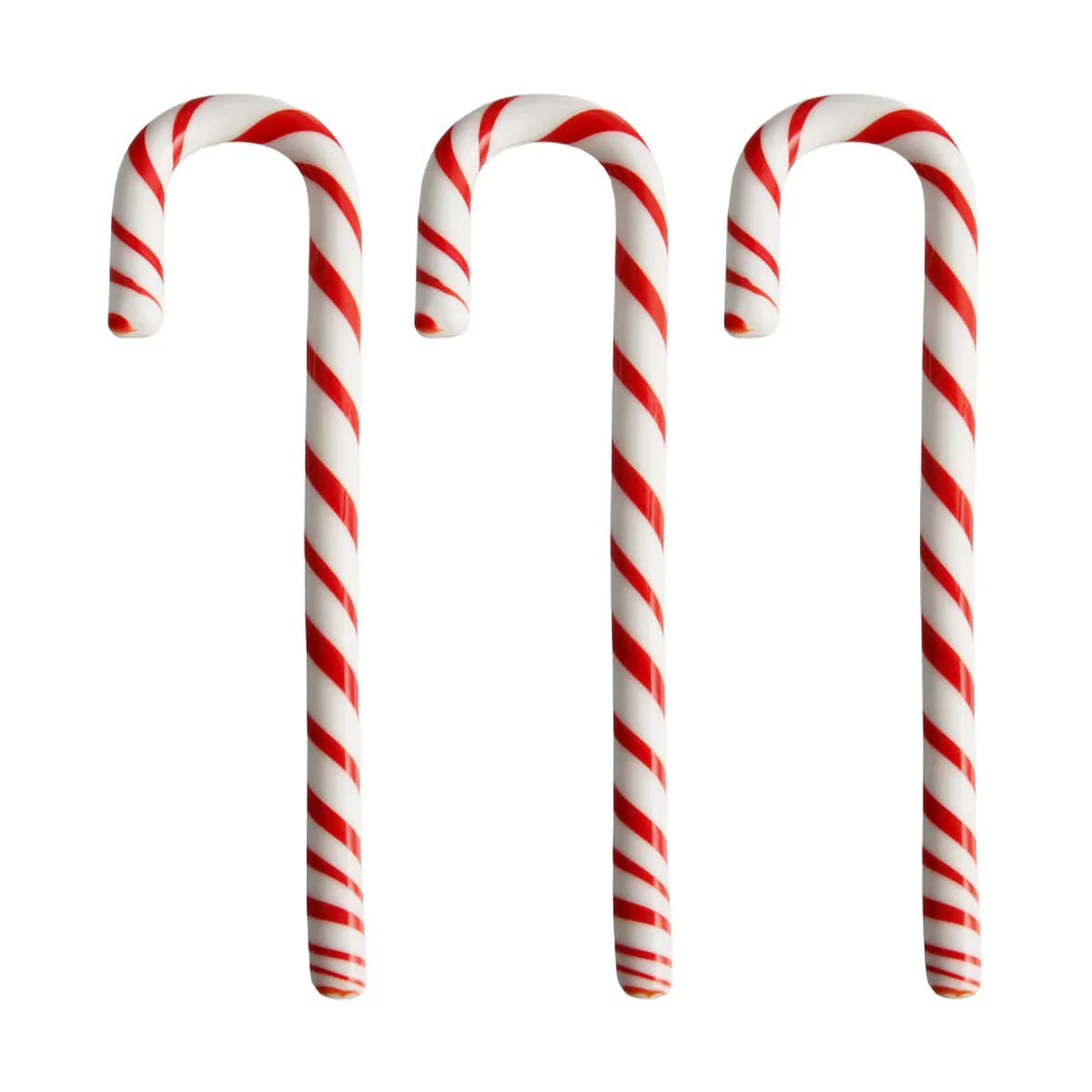 Bâton Polka 17 cm, Lot de 3, Blanc-rouge Kosta Boda