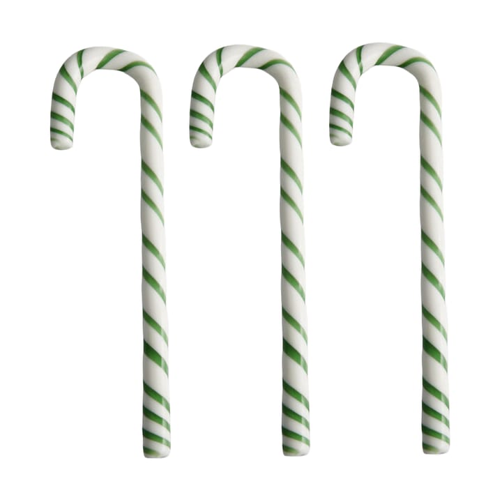 Bâton Polka 17 cm, Lot de 3 - Blanc-vert - Kosta Boda