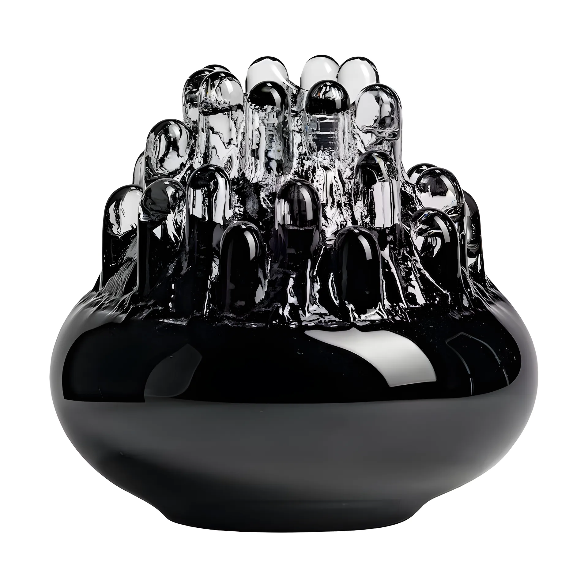 Bougeoir Polar 200 mm, Noir Kosta Boda