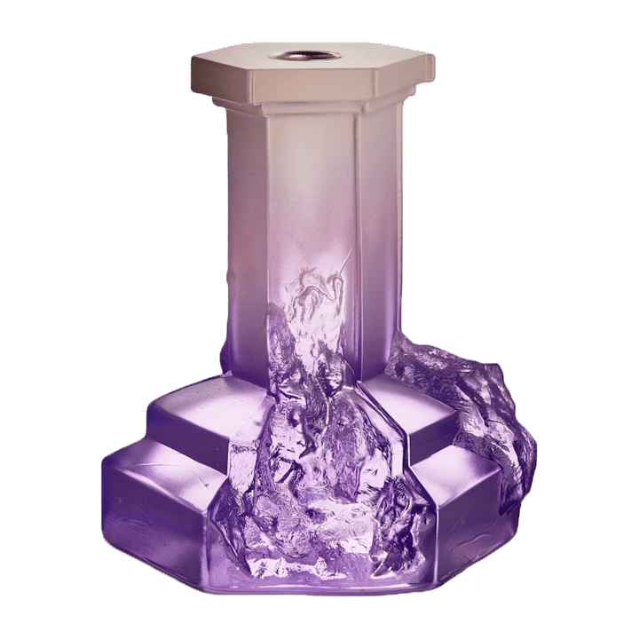 Bougeoir Rocky Baroque 175 mm - Lilas - Kosta Boda