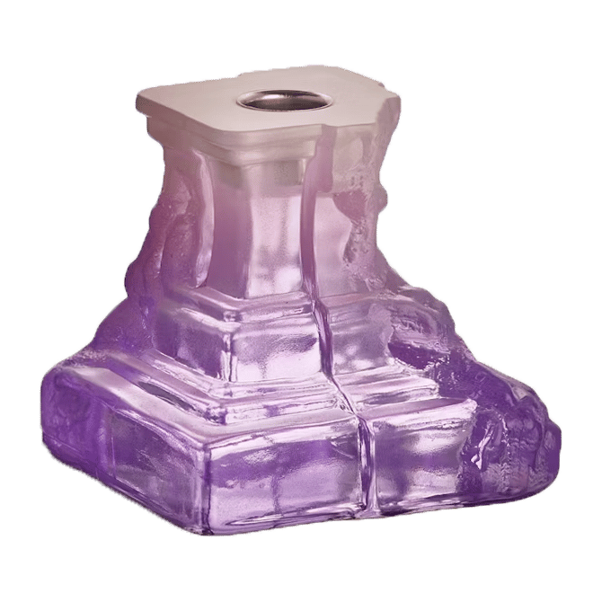 Bougeoir Rocky Baroque 95 mm - Lilas - Kosta Boda