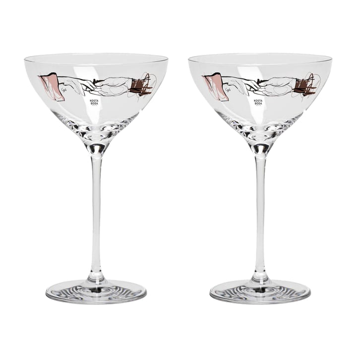 Coupe à champagne You and Me Together 32 cl lot de 2 - Clear / Multi - Kosta Boda