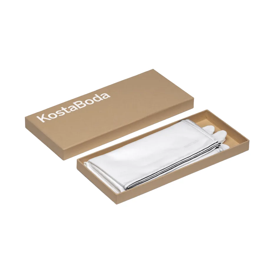 Kosta Boda glass care set box, Blanc, large Kosta Boda
