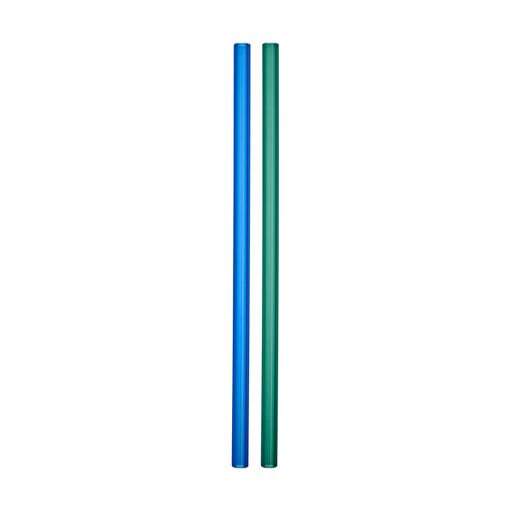 Pailles Sipsavor 200 mm lot de 2 - bleu-vert - Kosta Boda