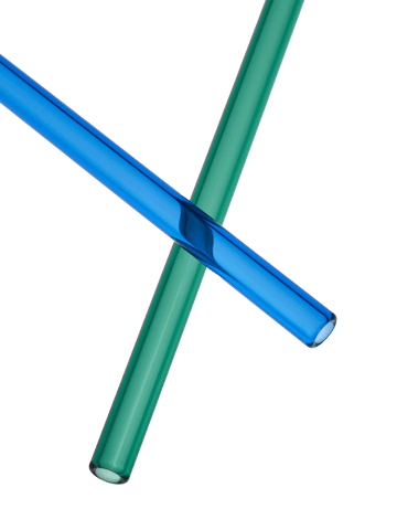 Pailles Sipsavor 200 mm lot de 2 - bleu-vert - Kosta Boda