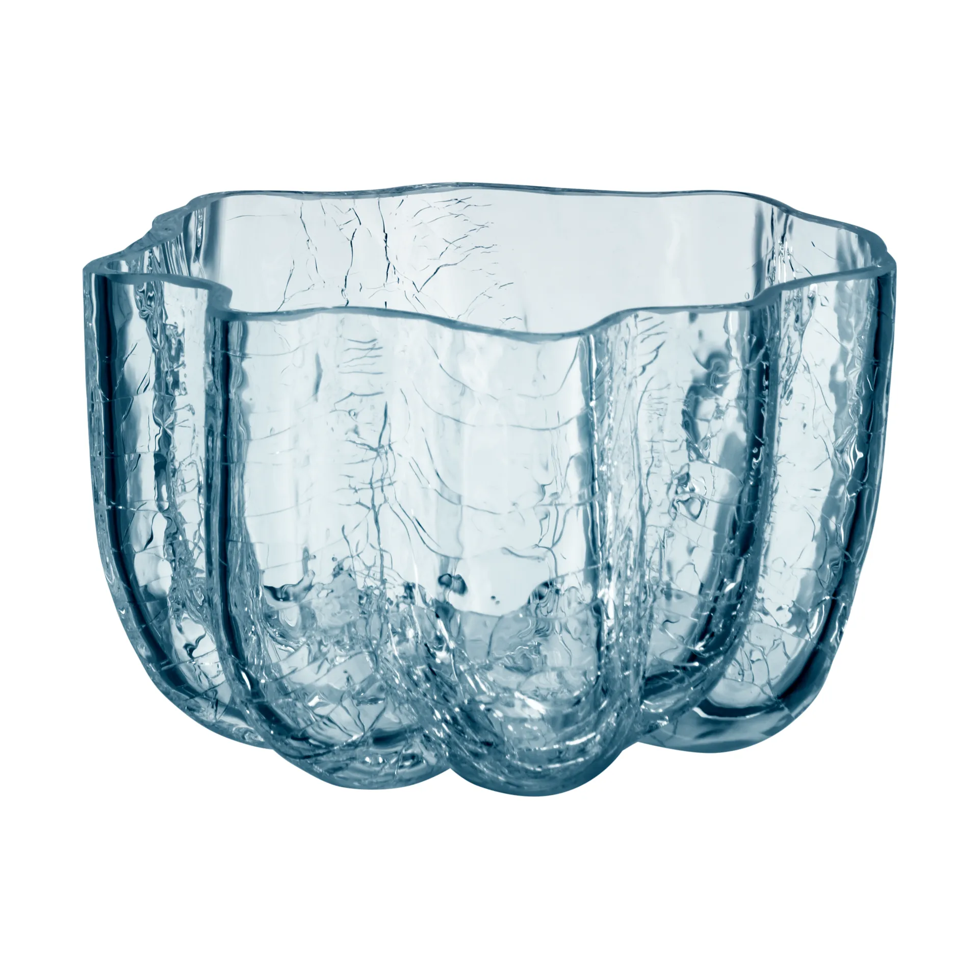 Photophore circulaire Crackle 58 mm, Transparent Kosta Boda