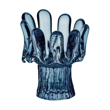 Photophore en verre circulaire Solros 11,5 cm - Bleu - Kosta Boda