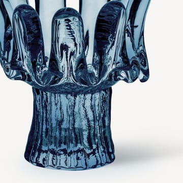 Photophore en verre circulaire Solros 11,5 cm - Bleu - Kosta Boda