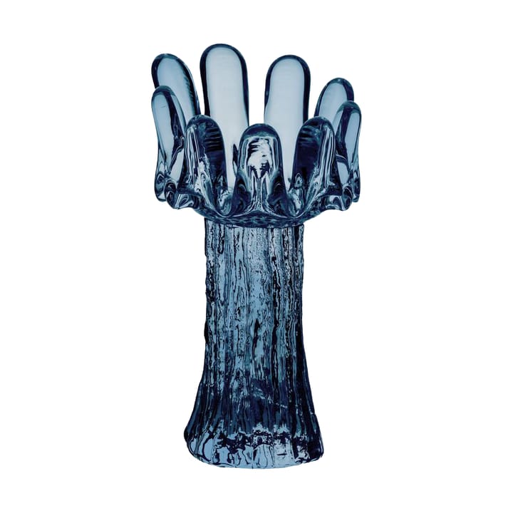 Photophore en verre circulaire Solros 18 cm - Bleu - Kosta Boda