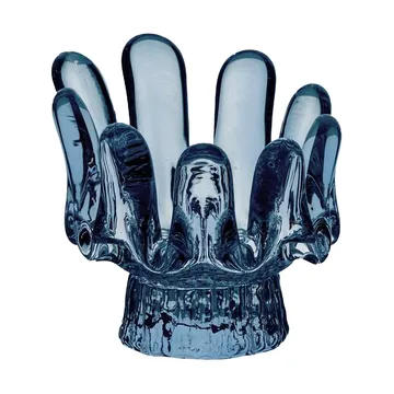 Photophore en verre circulaire Solros 9,2 cm - Bleu - Kosta Boda