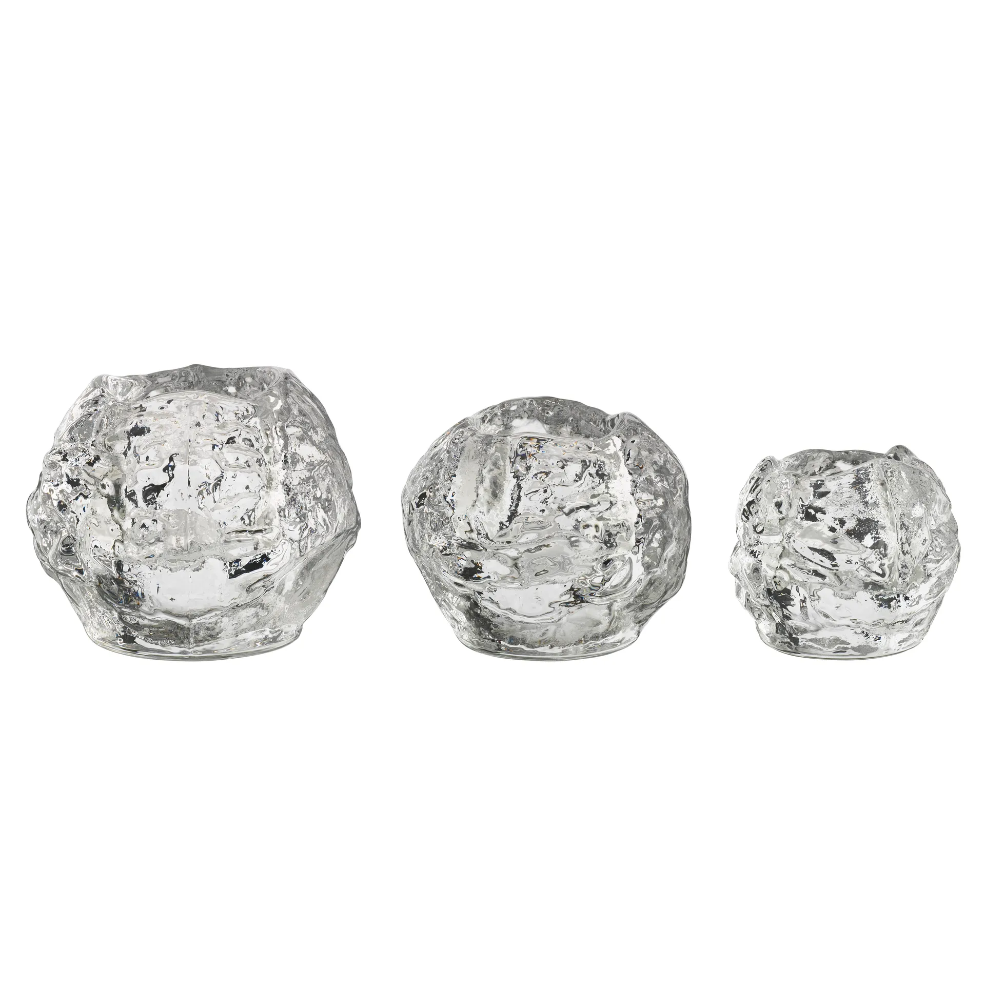 Photophore Snowball lot de 3, lot de 3 Kosta Boda