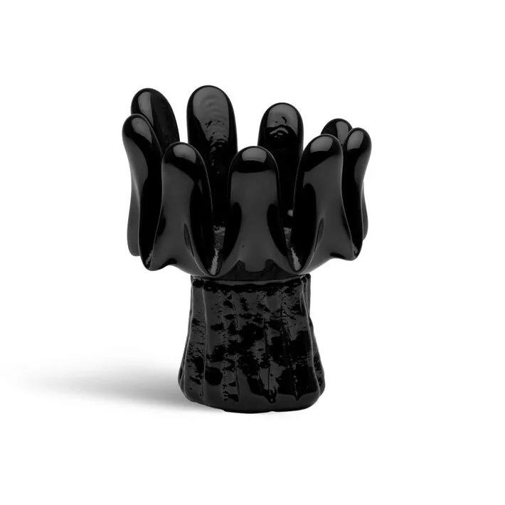 Photophore Solros 11,5 cm - Noir - Kosta Boda