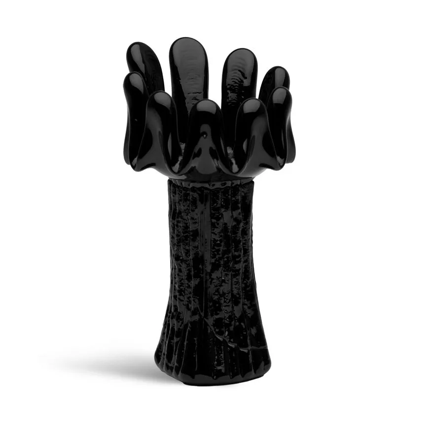 Photophore Solros 18 cm, Noir Kosta Boda