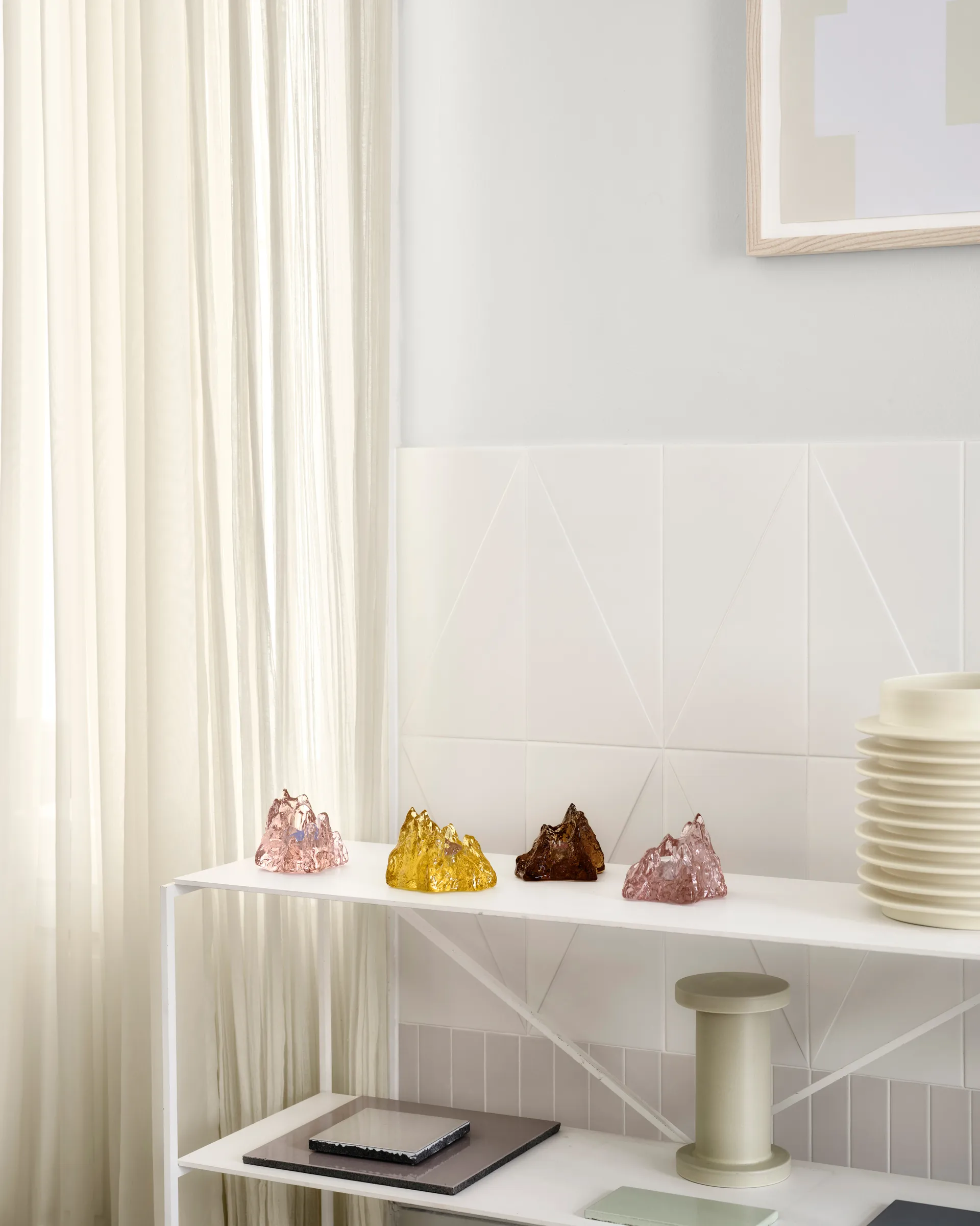 Photophore The Rock 91 mm, Ambre Kosta Boda