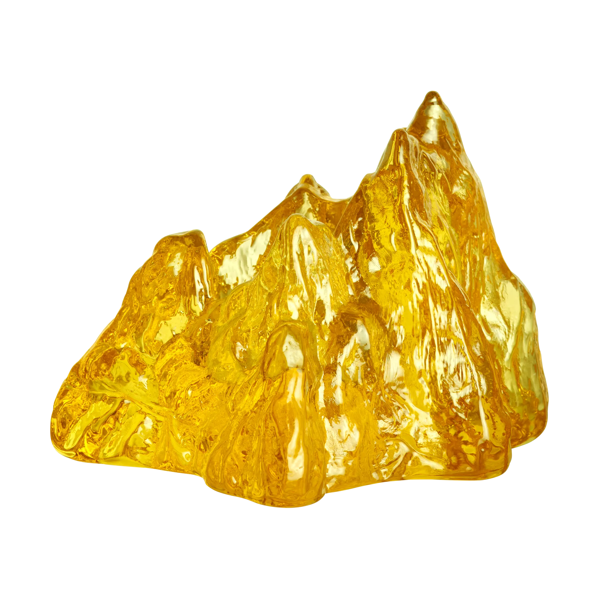 Photophore The Rock 91 mm, Jaune Kosta Boda