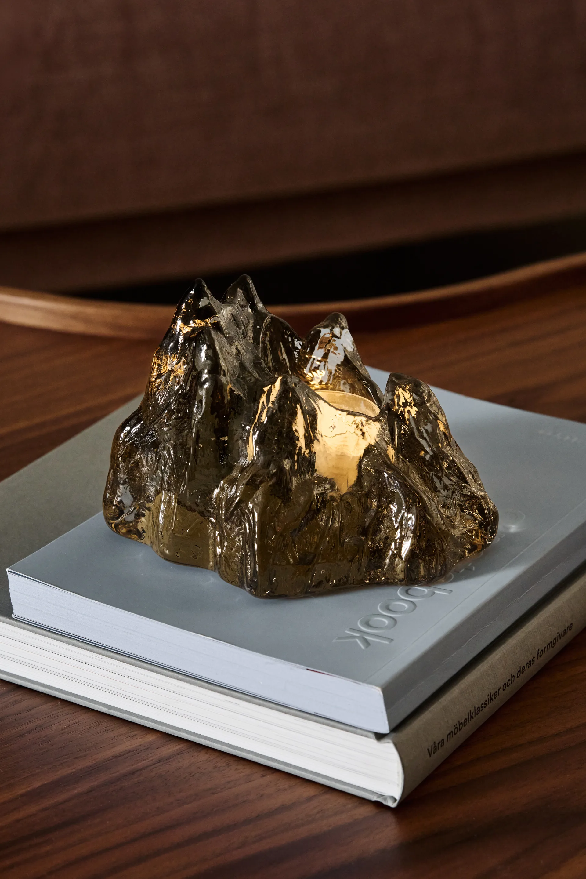 Photophore The Rock 91 mm, Taupe Kosta Boda