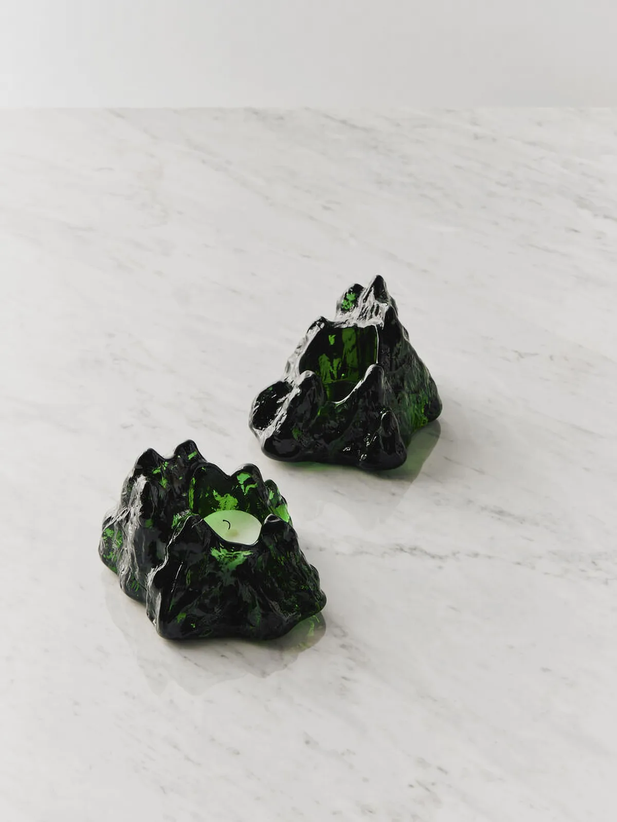 Photophore The Rock 91 mm, Vert émeraude Kosta Boda