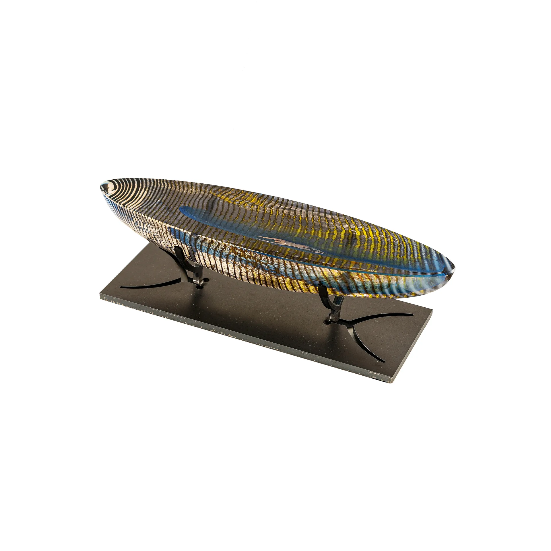 Sculpture en verre BV Caspar Boat, Transparent Kosta Boda