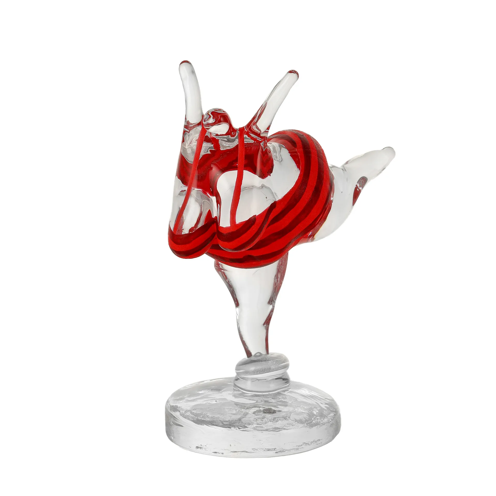 Sculpture en verre KE Badlycka, Rouge Kosta Boda