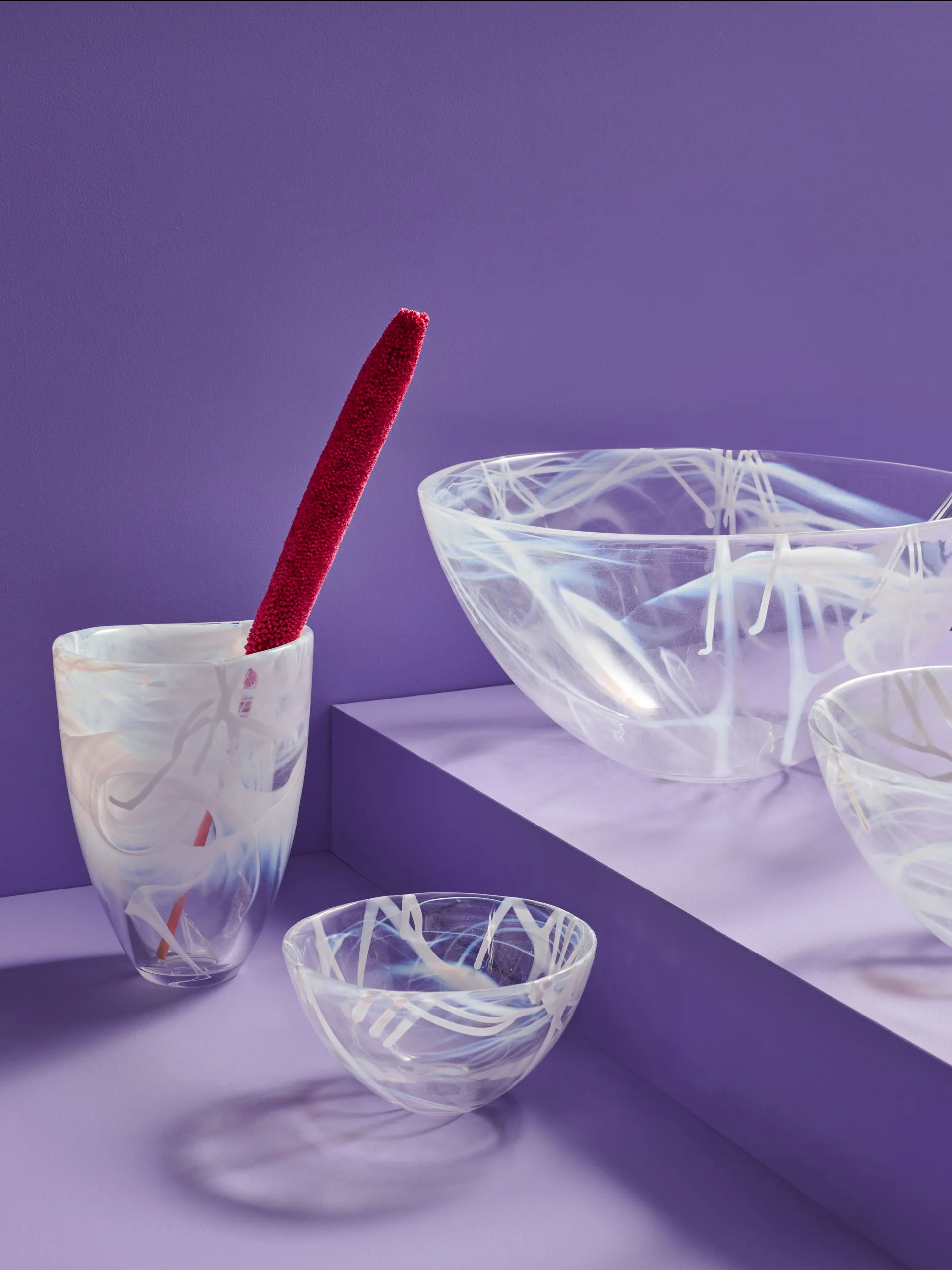 Vase Contrast 200 mm, Blanc-blanc Kosta Boda