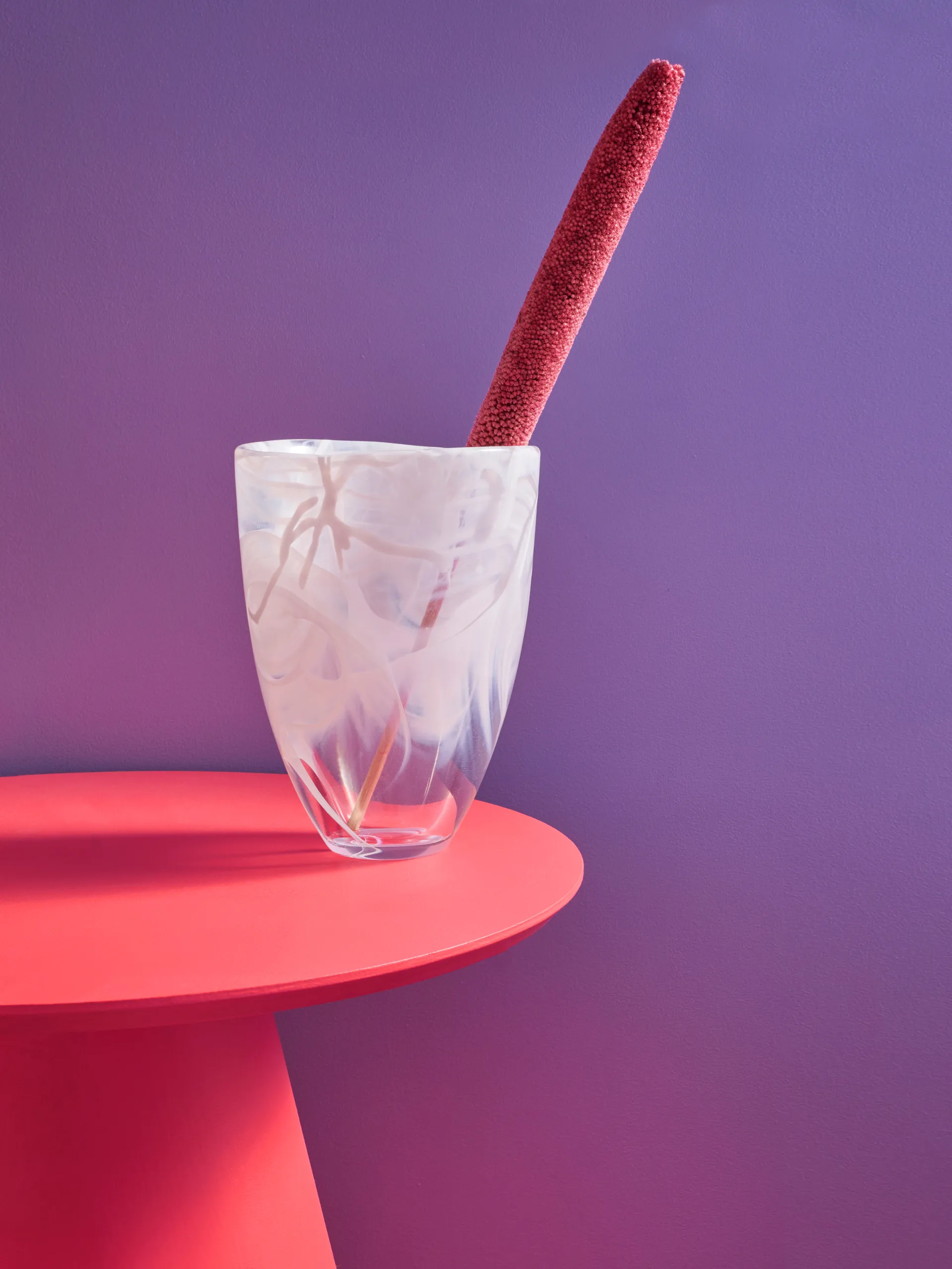 Vase Contrast 200 mm, Blanc-blanc Kosta Boda