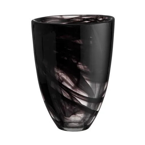 Vase Contrast 200 mm, Noir-noir Kosta Boda