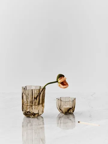 Vase Crackle 12,1 cm - Taupe - Kosta Boda