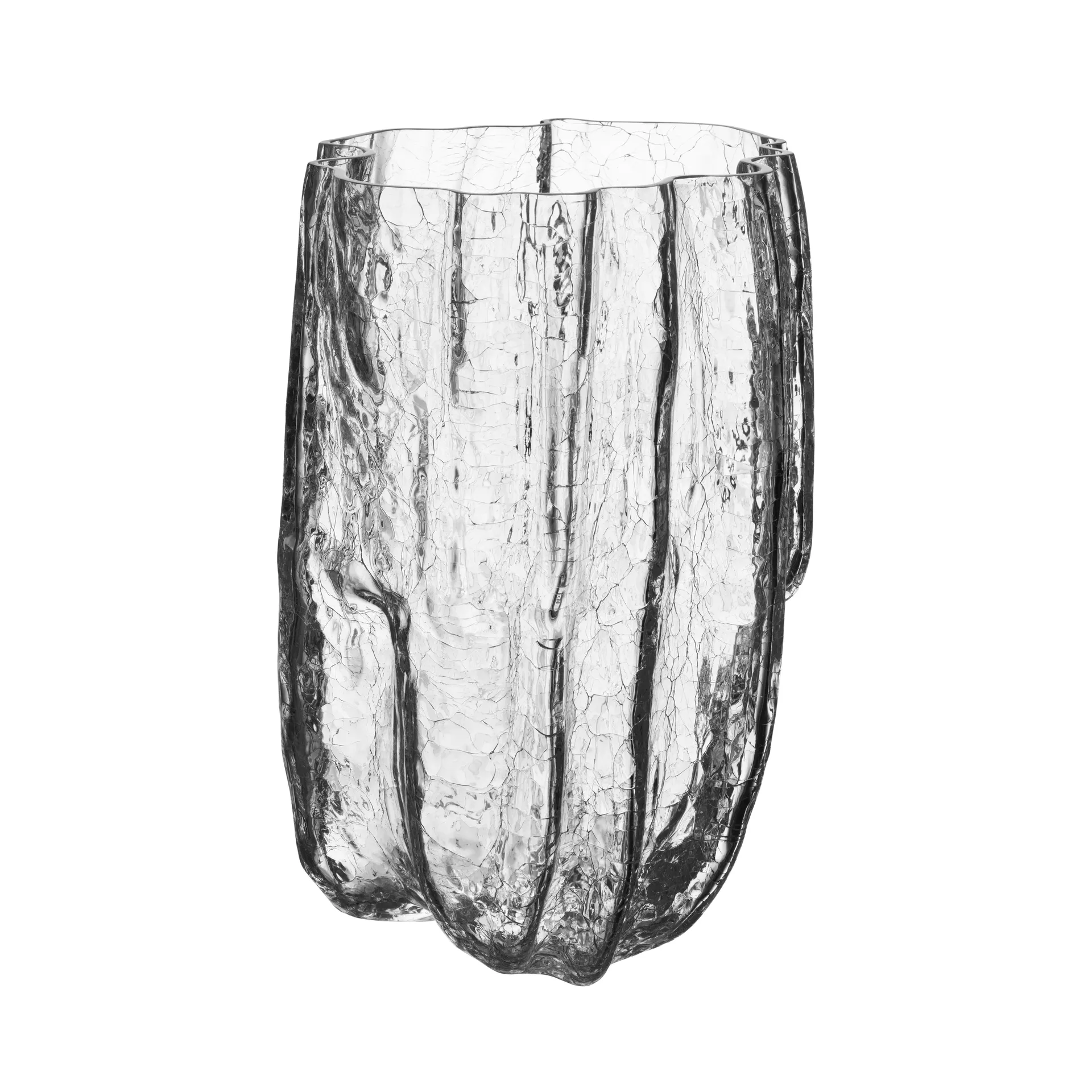 Vase Crackle 27 cm, Transparent Kosta Boda