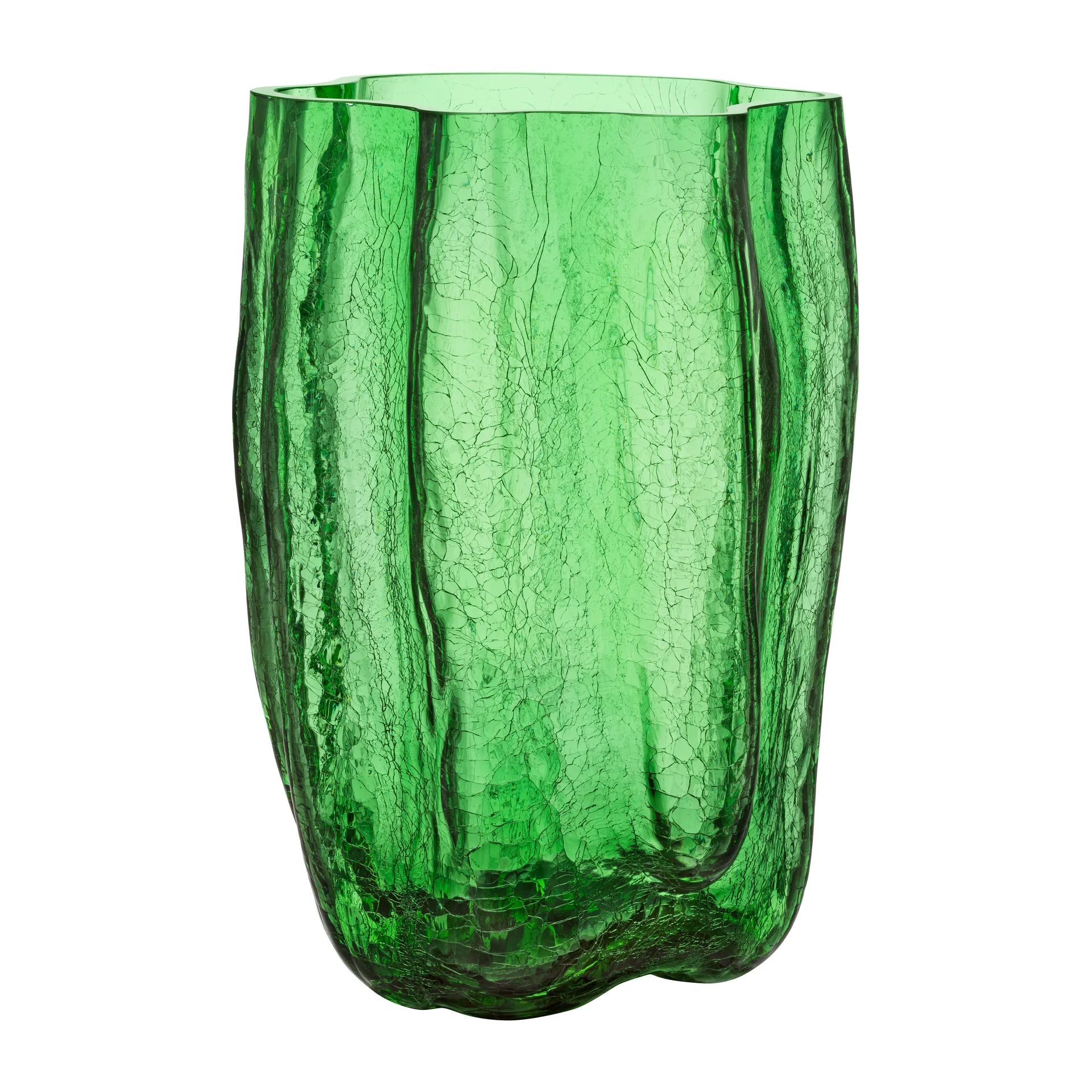 Vase Crackle 37 cm, Vert Kosta Boda