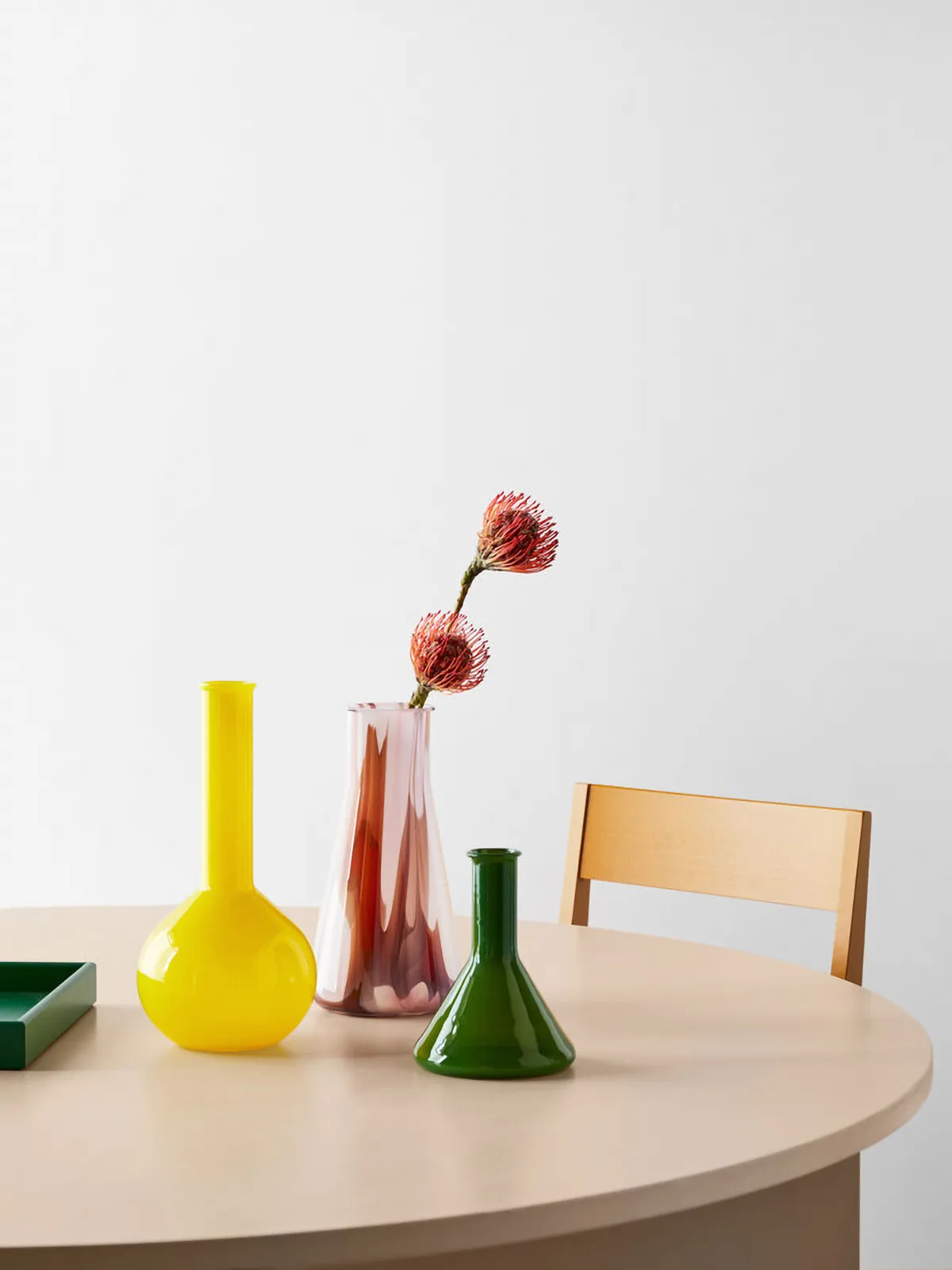 Vase cylindre gradué Lab 18,5 cm, Vert Kosta Boda