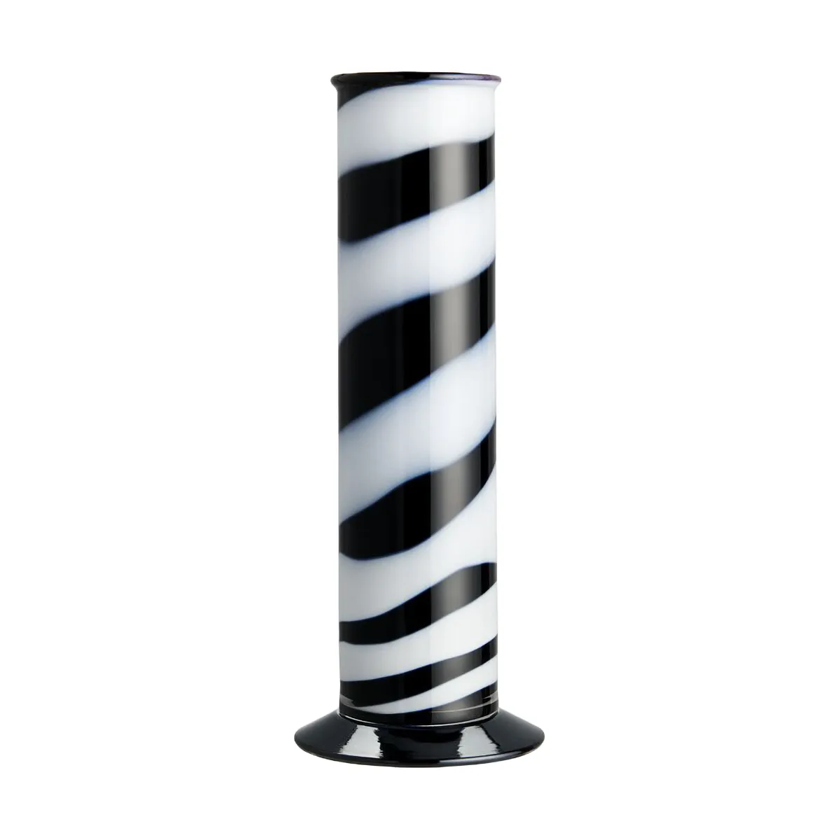 Vase cylindre Lab 30 cm, Noir-blanc Kosta Boda