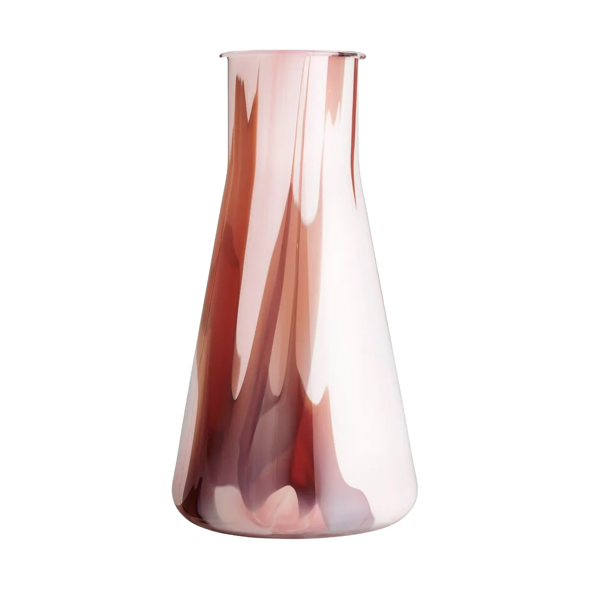Vase erlenmeyer Lab 30,5 cm, Rouge-blanc-rose Kosta Boda