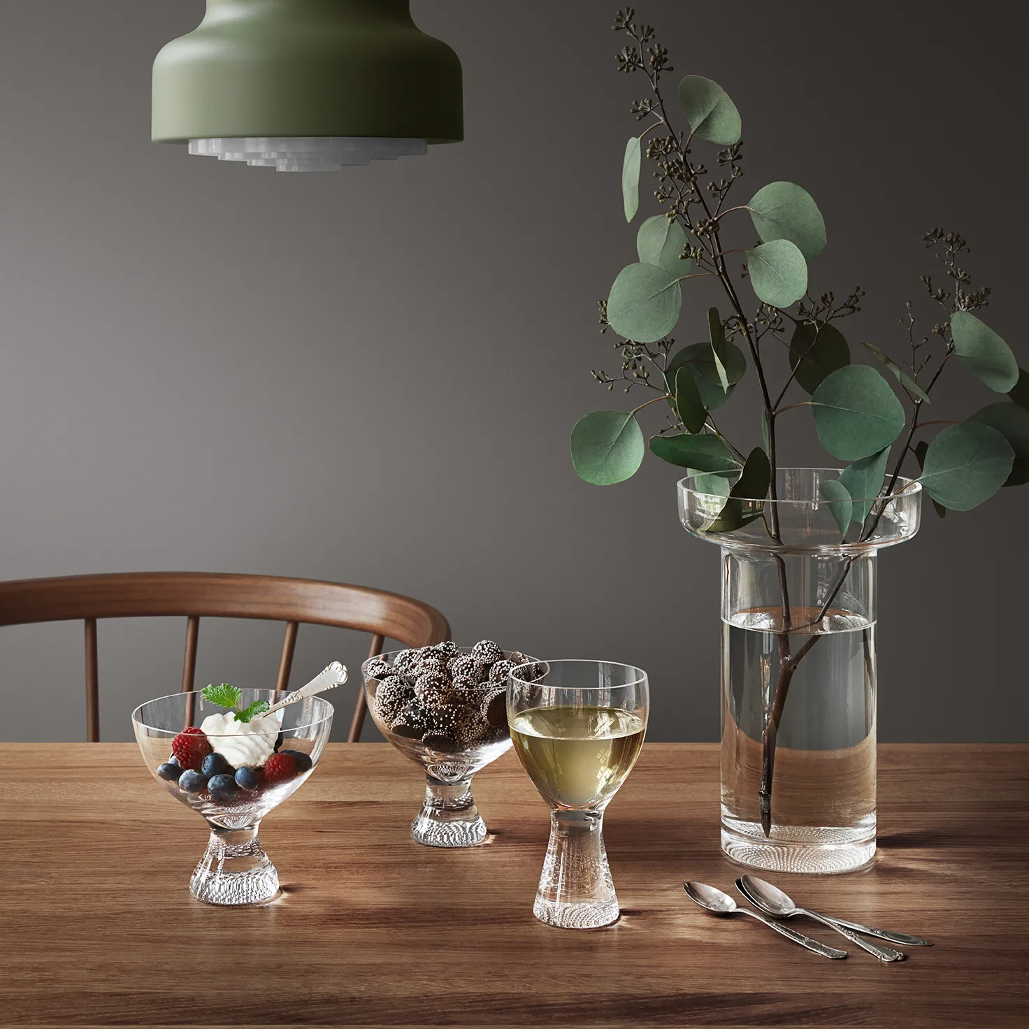 Vase Limelight Rose 23cm, Transparent Kosta Boda