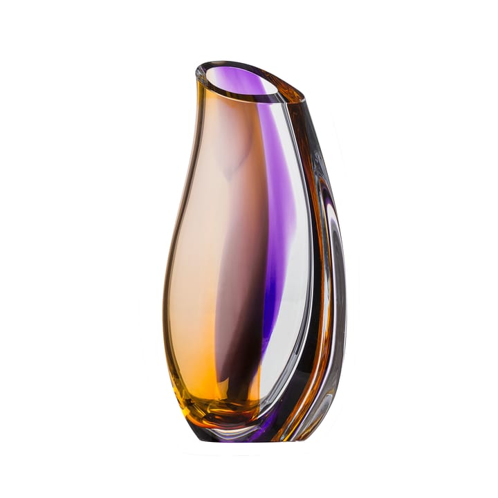 Vase Orchid 280 mm - Violet-ambre - Kosta Boda