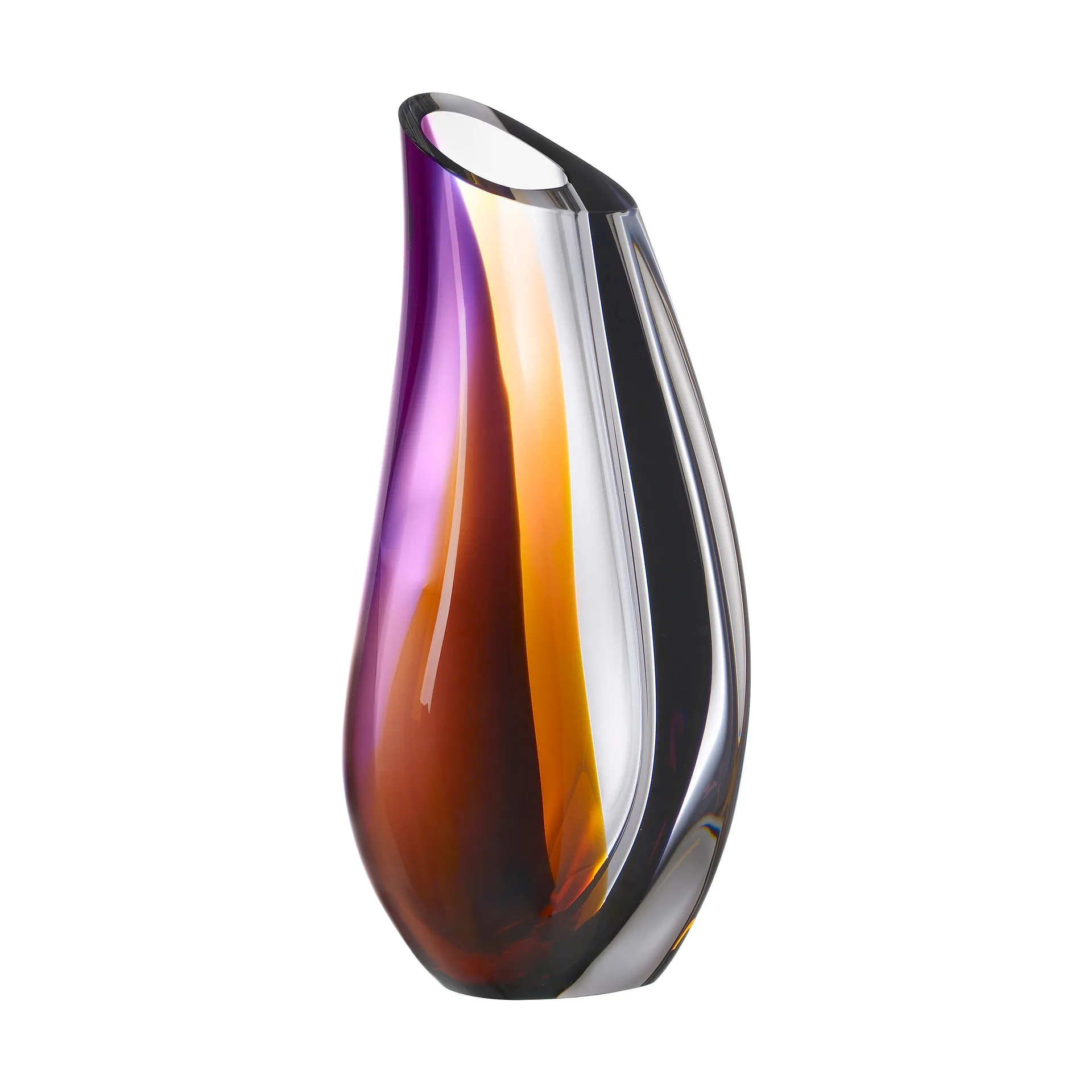 Vase Orchid 280 mm, Violet-ambre Kosta Boda