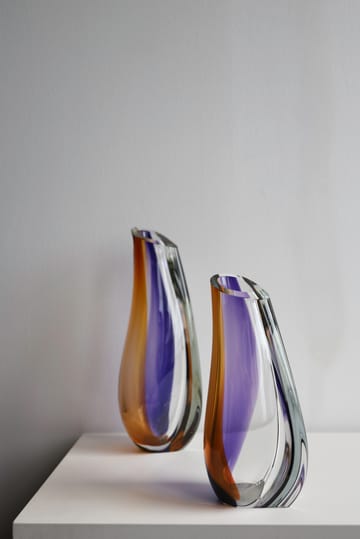 Vase Orchid 280 mm - Violet-ambre - Kosta Boda