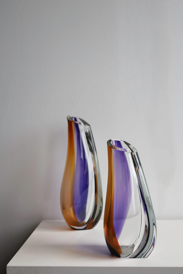 Vase Orchid 280 mm, Violet-ambre Kosta Boda