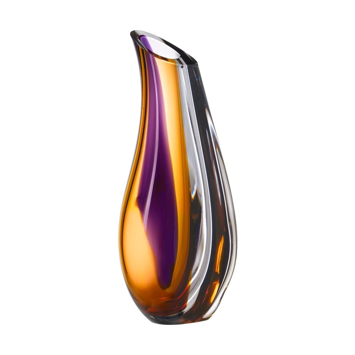 Vase Orchid 370 mm - Violet-ambre - Kosta Boda