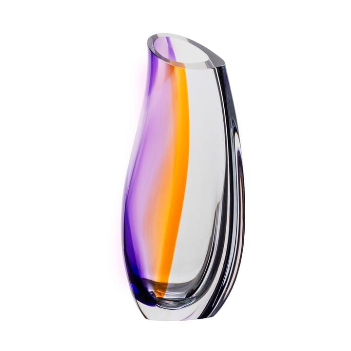 Vase Orchid 370 mm - Violet-ambre - Kosta Boda