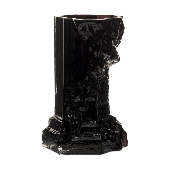 Vase Rocky Baroque 25 cm - Noir profond - Kosta Boda